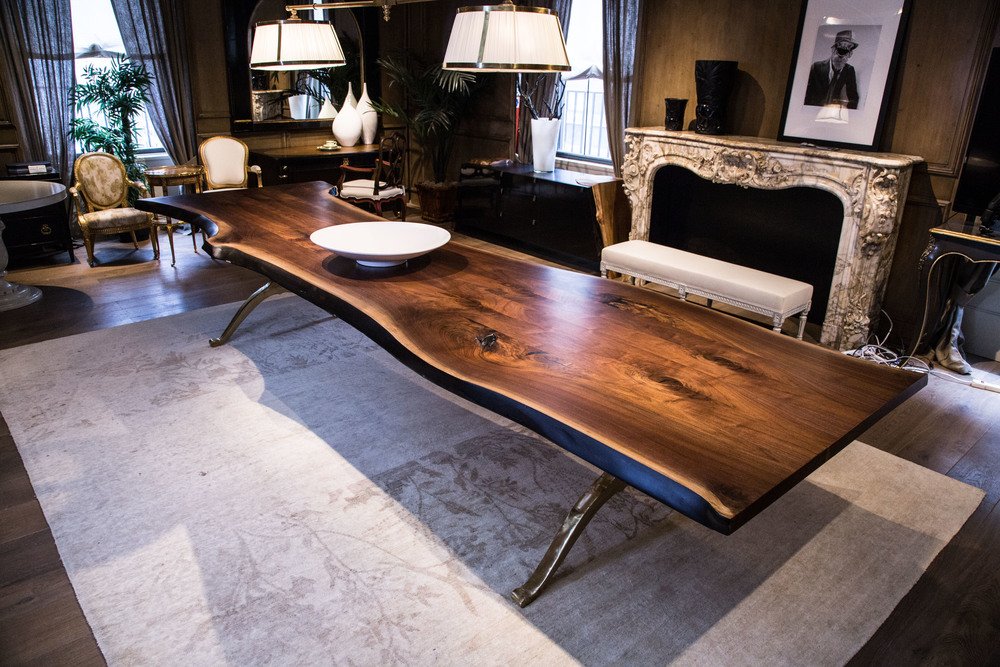 Live Edge Black Walnut Kitchen Table - Woodify