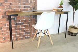 Solid-Mango-Wood-Console-Table-With-Industrial-Metal-Legs-2-Wood Furniture