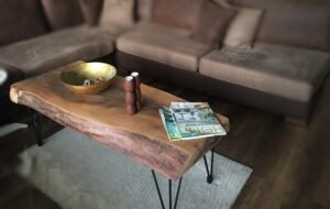 Natural Live Edge Walnut Coffee Table - Woodify 1