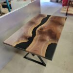 Black Walnut Epoxy Table Live Edge 6ft x 3.5ft