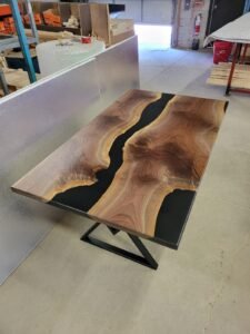 Black Walnut Epoxy Table Live Edge 6ft x 3.5ft