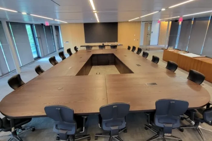 ETFO (Elementary Teachers’ Federation of Ontario) 22ft x 14ft Ash Boardroom Table