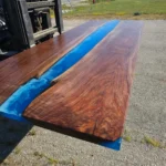 black walnut boardroom table 9ft full view